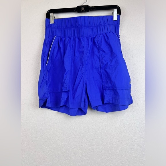 Fabletics Pants - Fabletics Ultra High Waisted Piped Nylon Short In Extreme Royal Size Medium